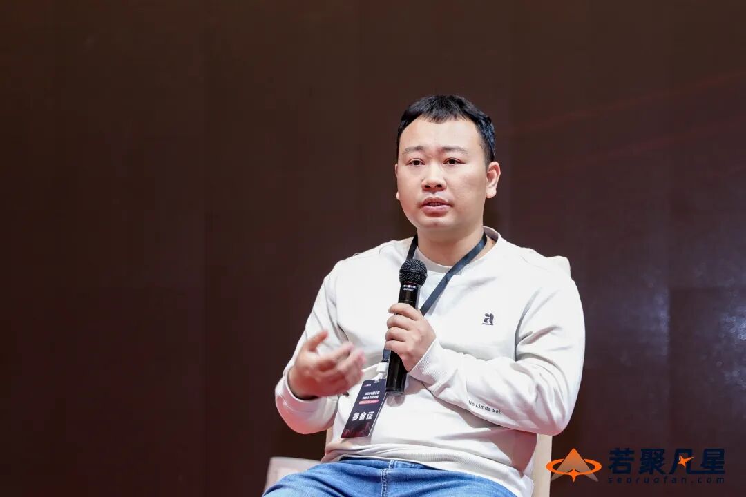 SEO与GEO大会答疑嘉宾手持话筒发言